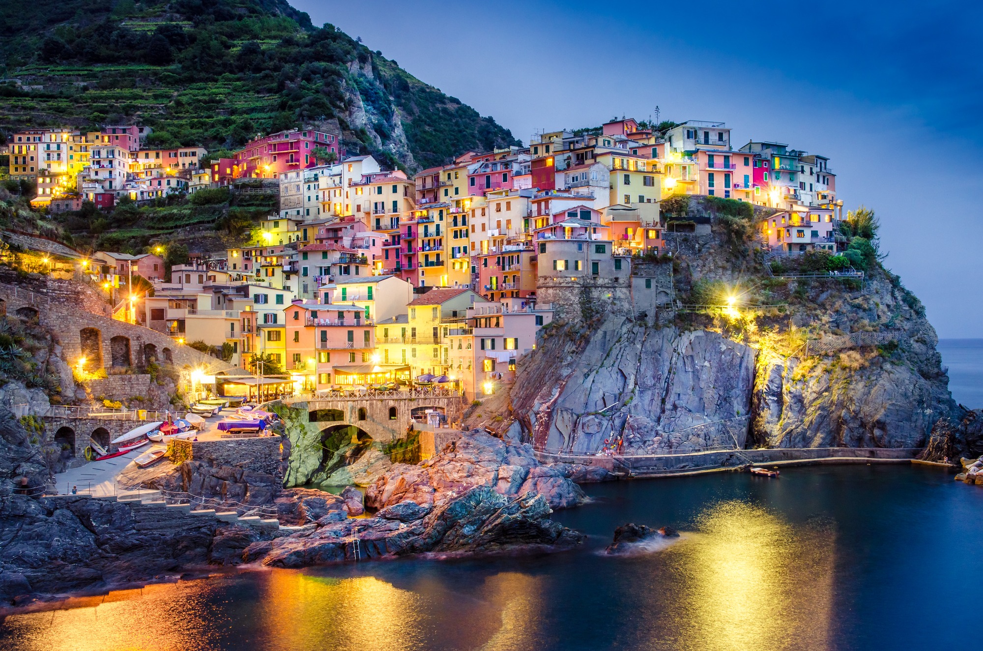 Cinque Terre, Italy at sunset